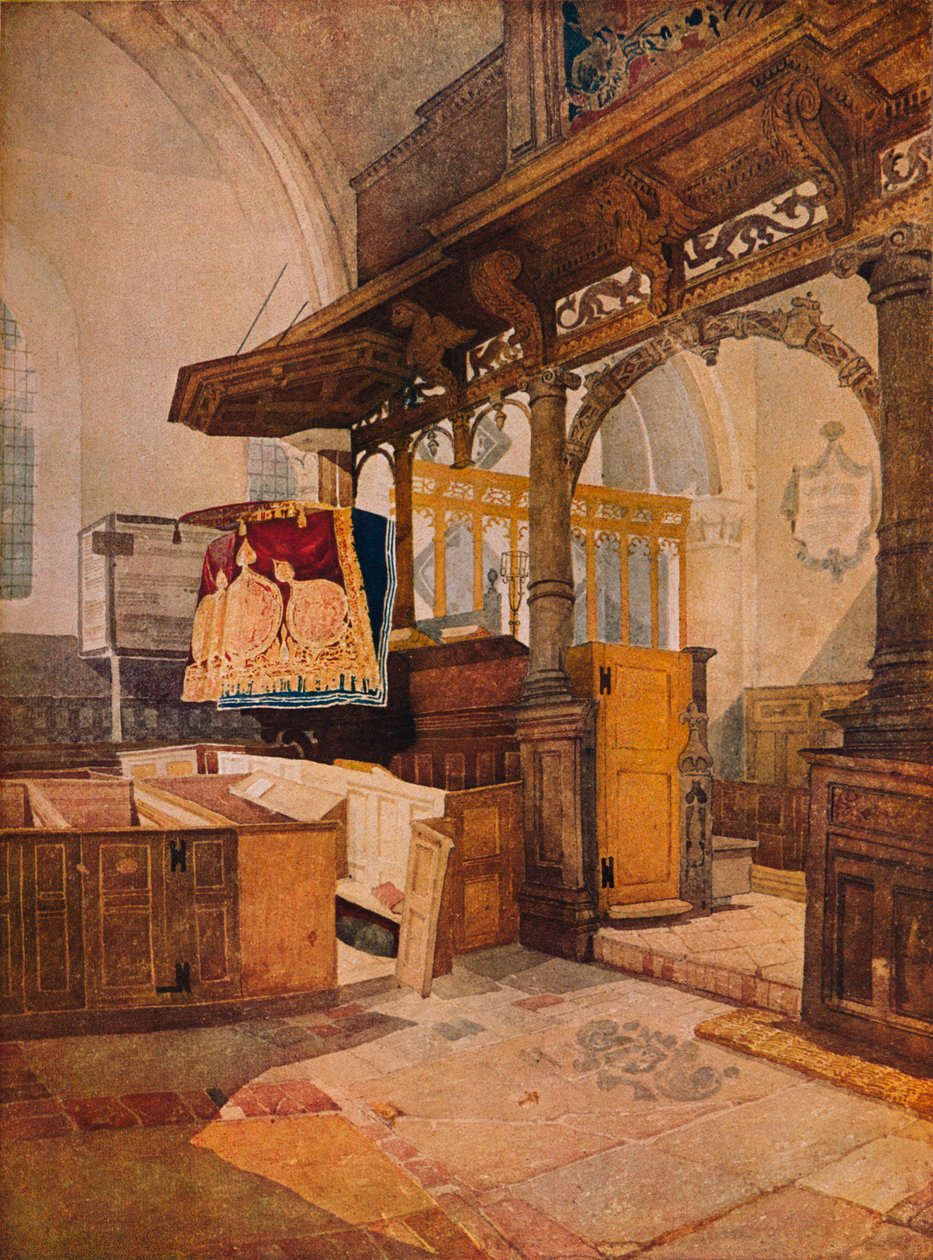 Trentham Kerk, ca. 1810 door John Sell Cotman