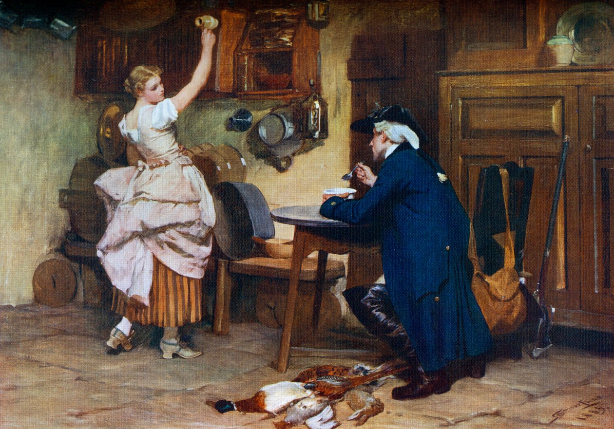 Flirtatie, 1885, 1912 door John Seymour Lucas