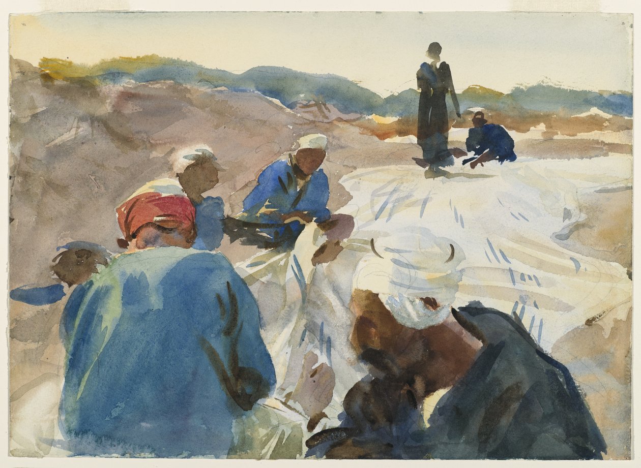 Een Zeil Repareren door John Singer Sargent