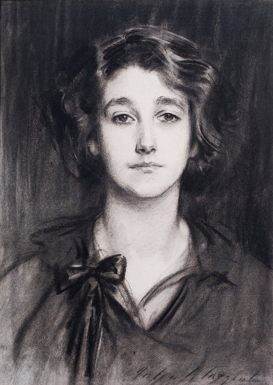 Sybil Sassoon (houtskool op papier) door John Singer Sargent