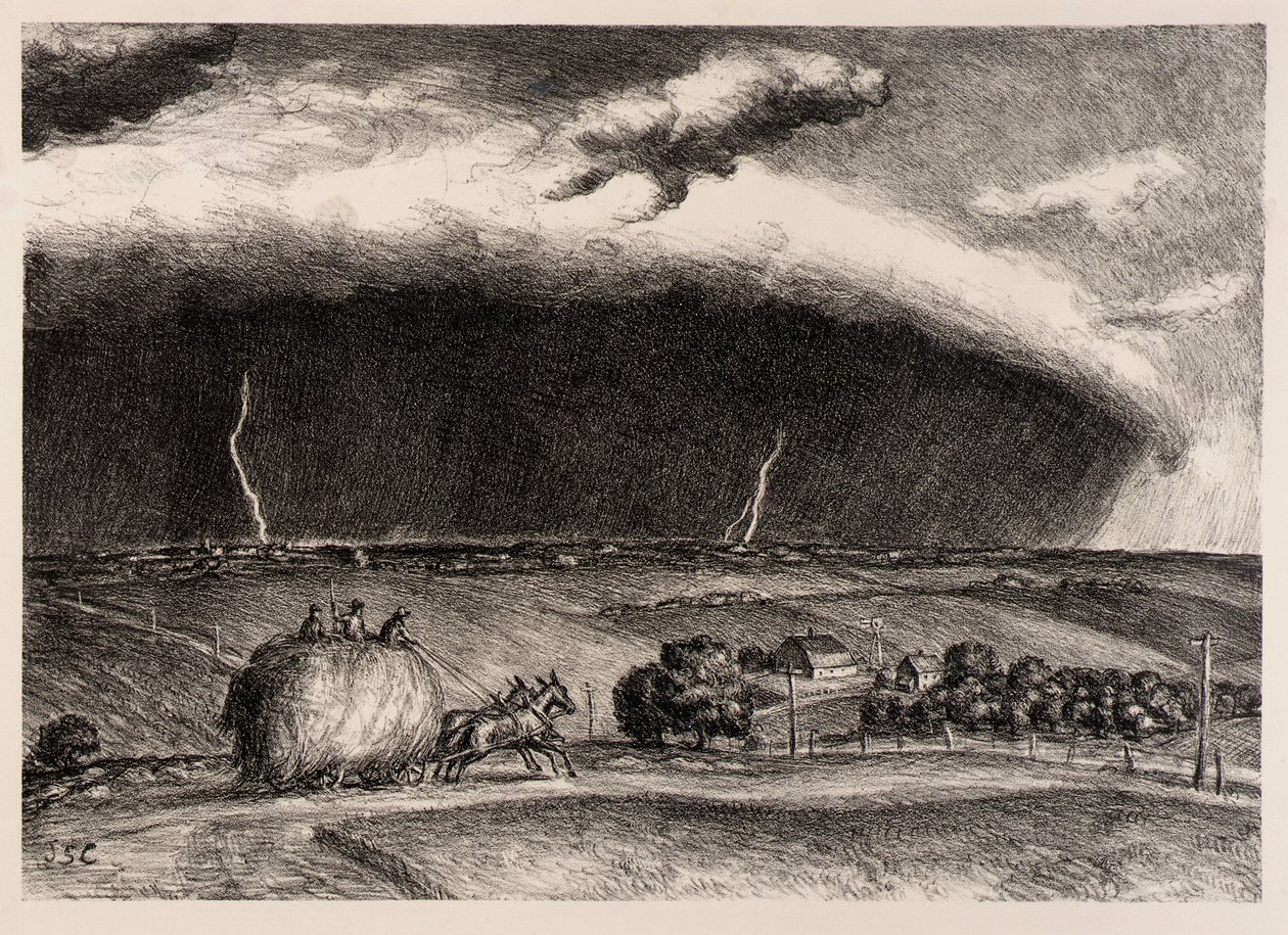 De lijnstorm door John Steuart Curry