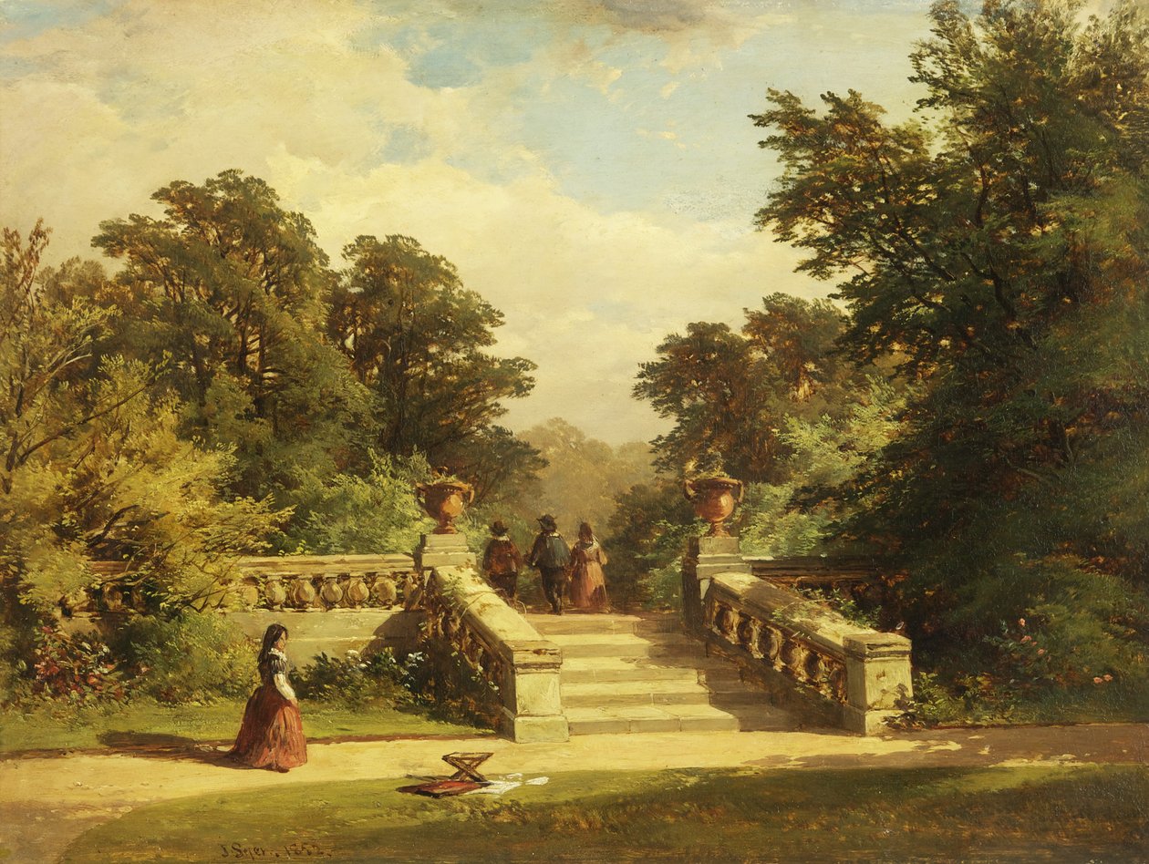 Ingang van Haddon Hall door John Syer
