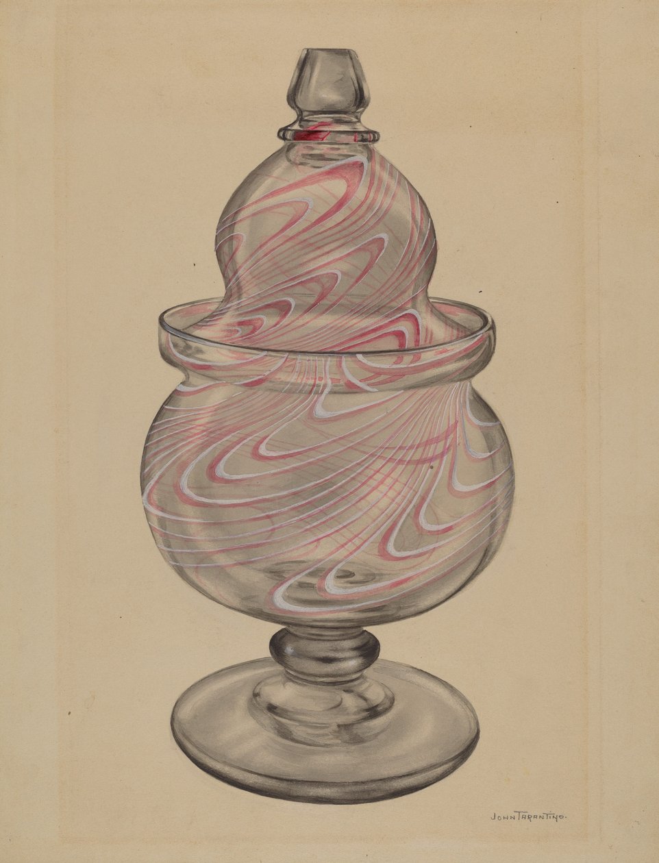Suikerpot met deksel, c. 1936 door John Tarantino
