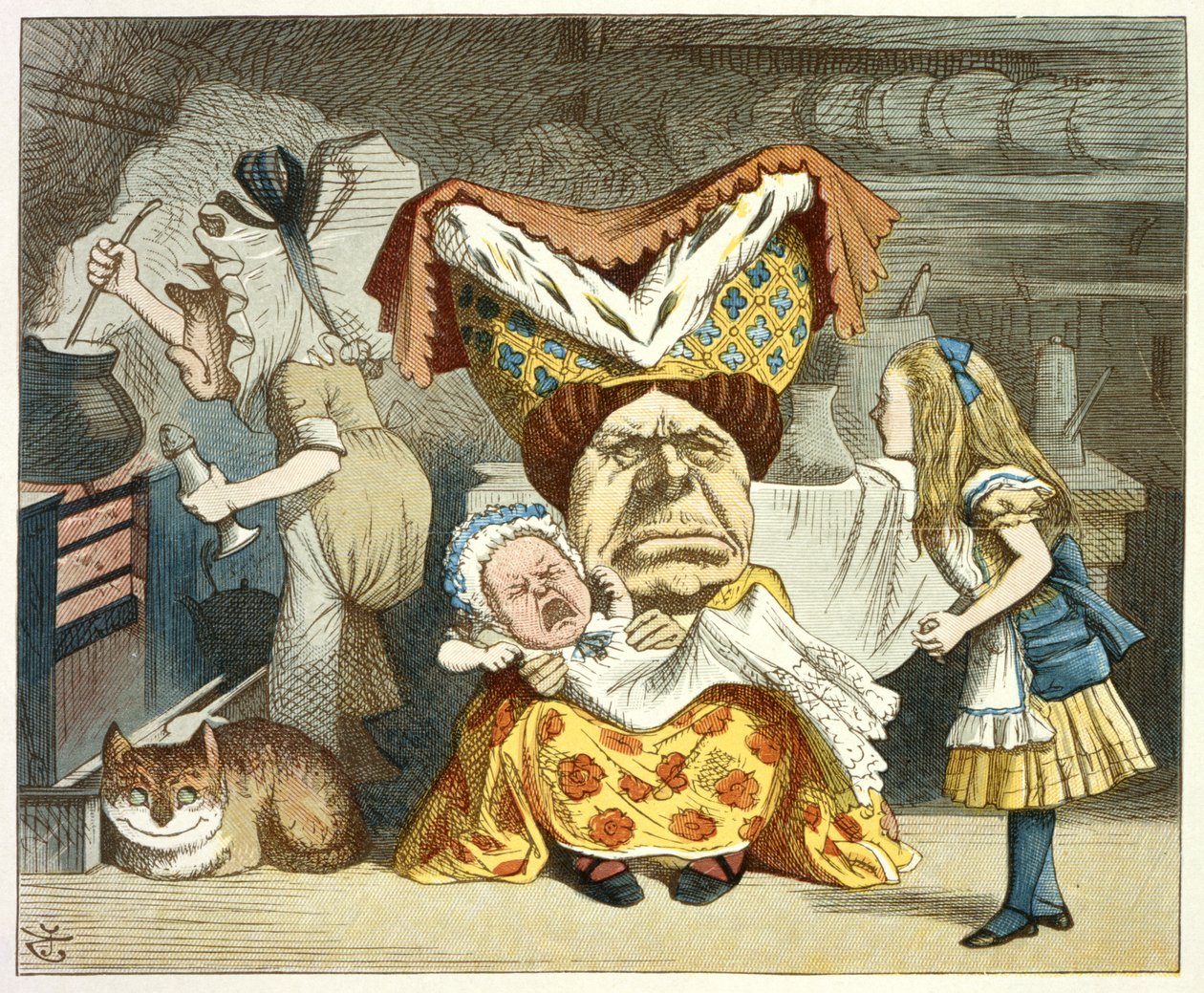 Alice en de Hertogin door John Tenniel