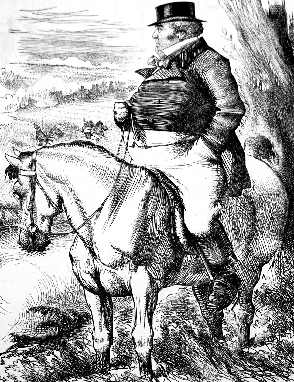 John Bull kijkt naar herfstmanoeuvres door John Tenniel