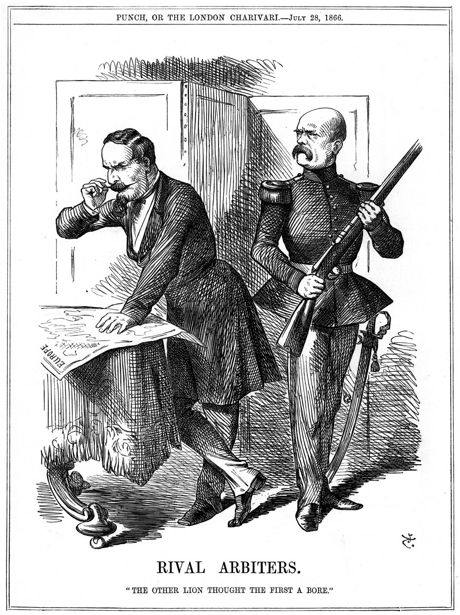 Rivaliserende scheidsrechters, 1866 door John Tenniel