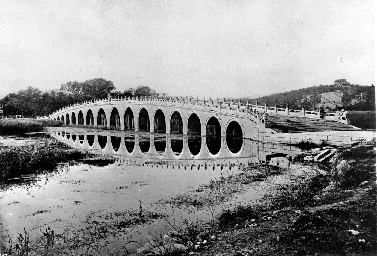 China, brug, ca. 1870 (foto) door John Thomson