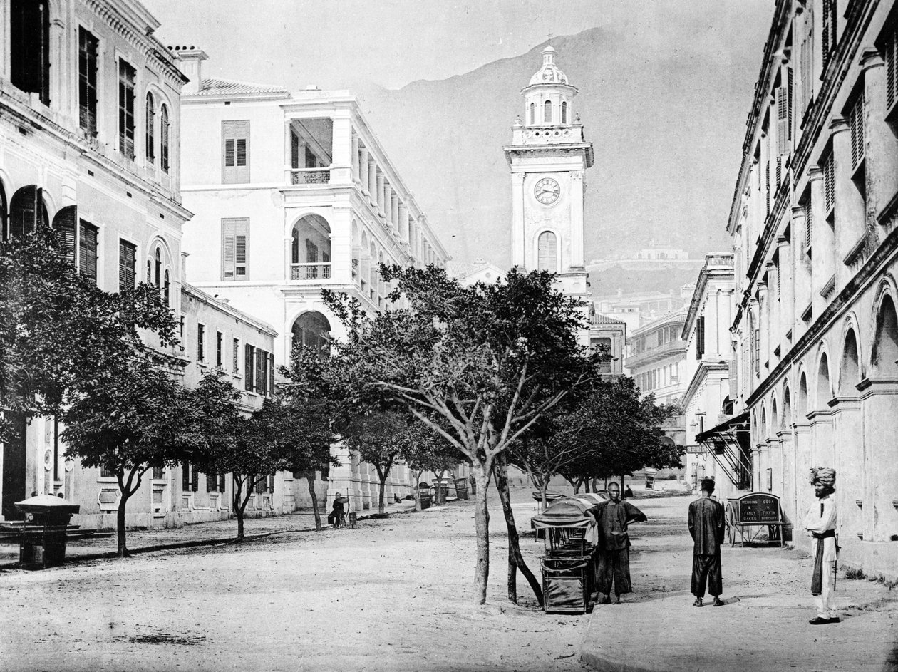 Pedder Street Clock Tower, Hong Kong, ca. 1868-71 door John Thomson