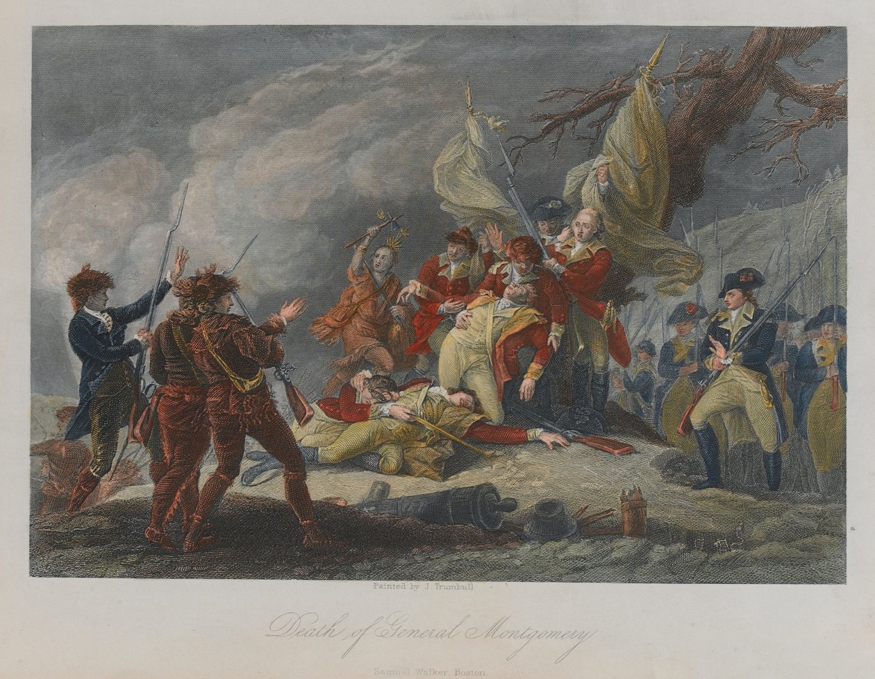 Dood van Generaal Montgomery, 1775 door John Trumbull