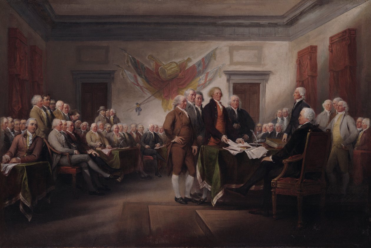 De Onafhankelijkheidsverklaring, 4 juli 1776 door John Trumbull