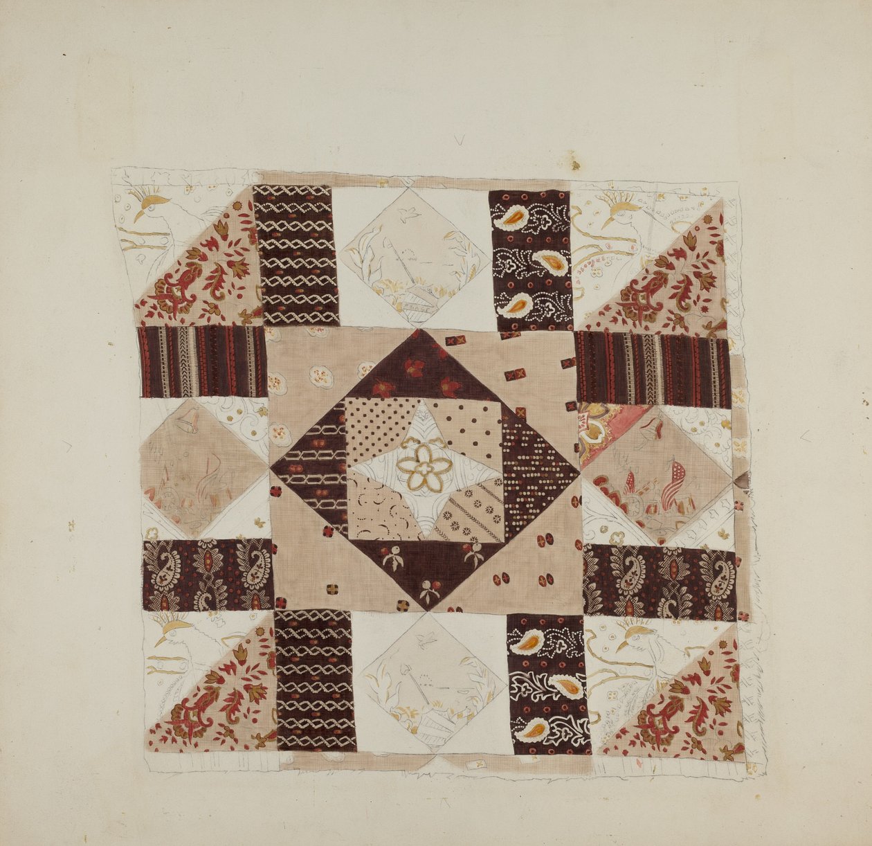 Gedrukt Katoen (Quilt) door John Tubrant