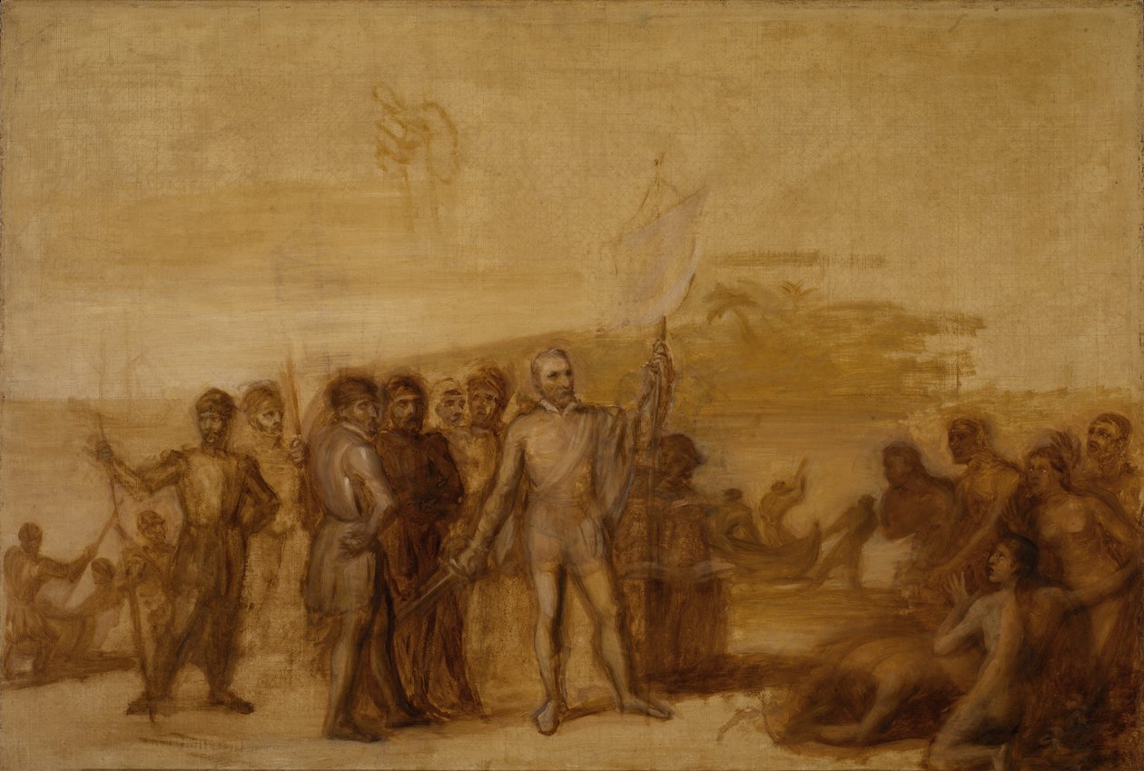 De landing van Columbus, ca. 1840 door John Vanderlyn