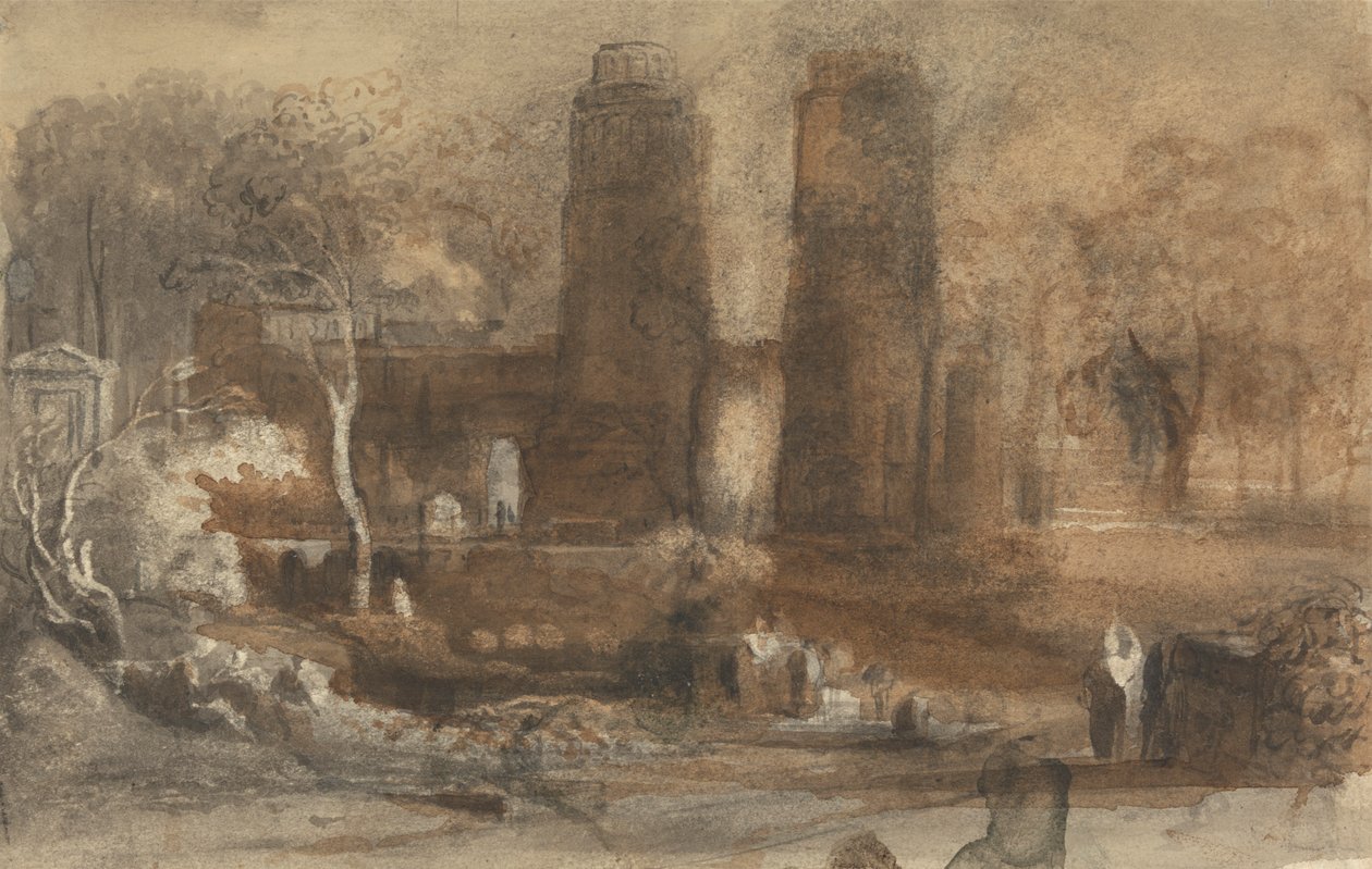 Een Romantisch Landschap door John Varley