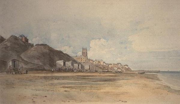 Het strand bij Cromer, Norfolk door John Varley