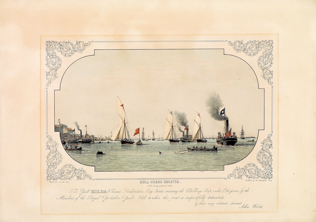 De grote regatta van Hull door John Ward