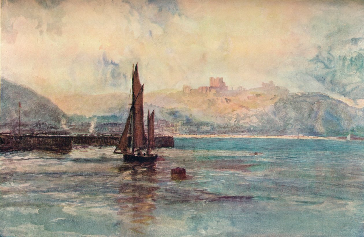 Dover-Avond, ca. 1895 door John William Buxton Knight