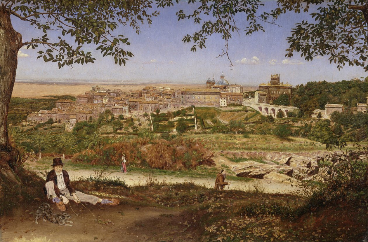 Ariccia, nabij Rome, Italië door John William Inchbold