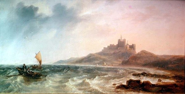 Bamburgh Castle door John Wilson Carmichael