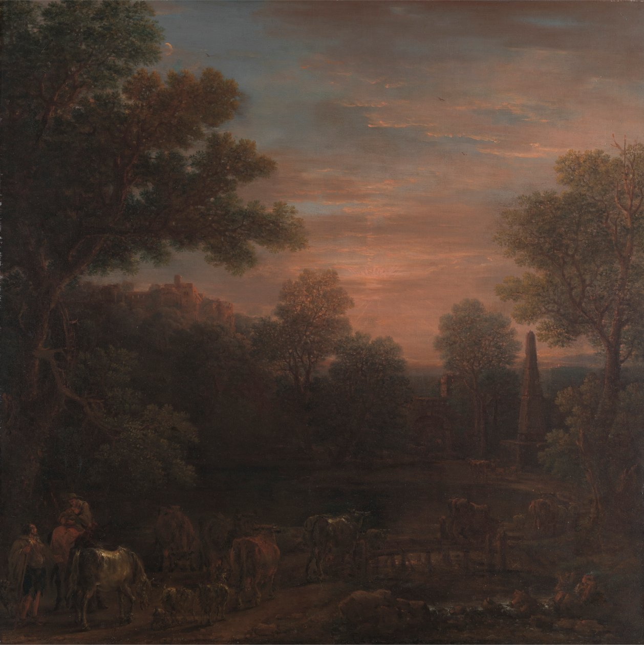 Klassiek Landschap: Avond door John Wootton