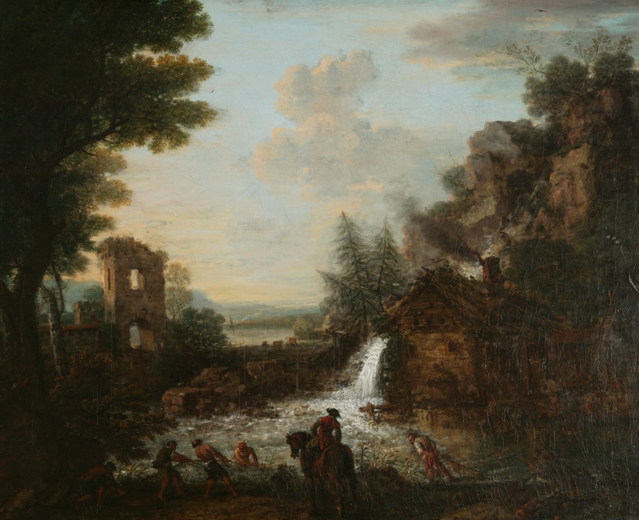 Landschap met Vissers door John Wootton