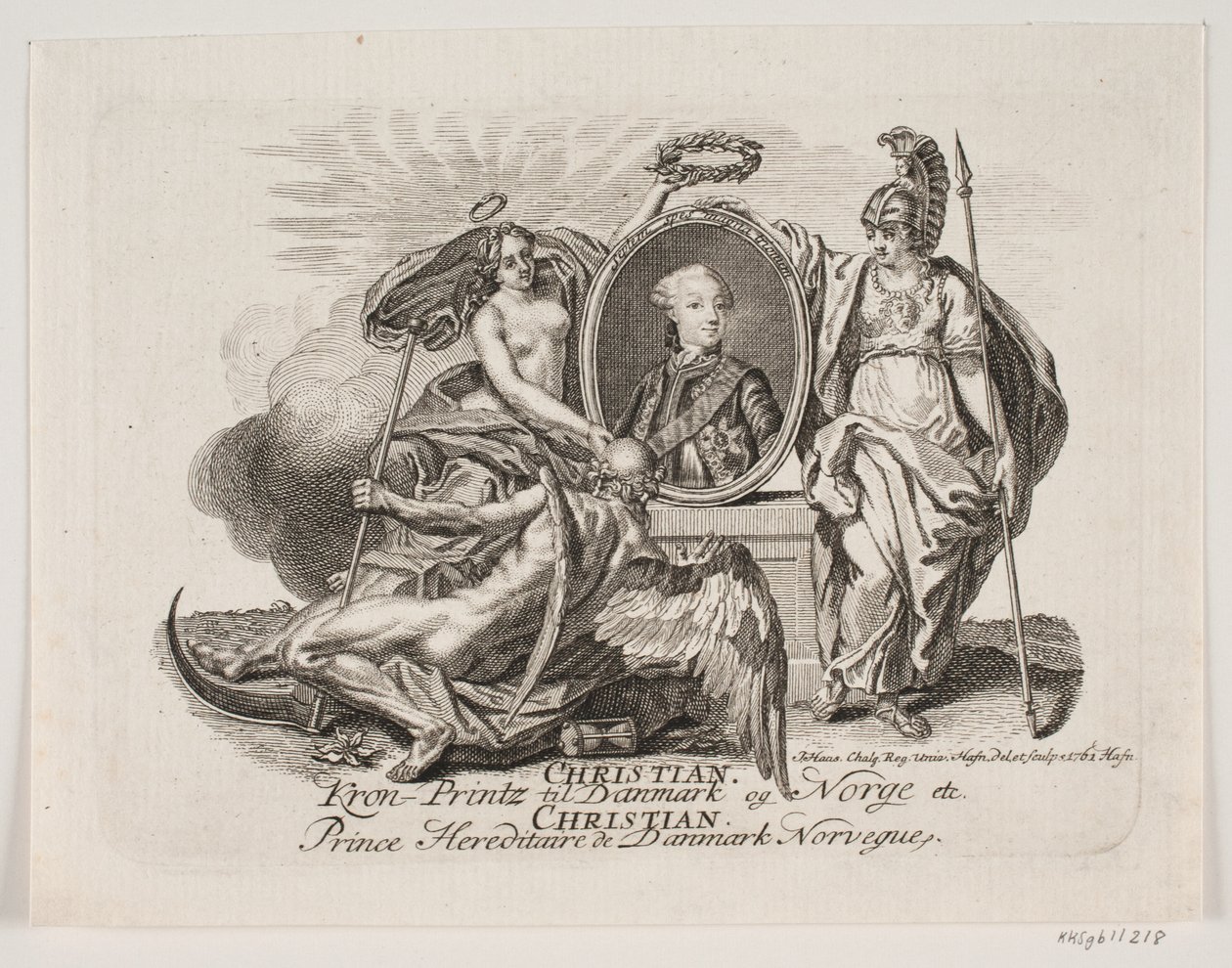 Christian VII als kroonprins door Jonas Haas