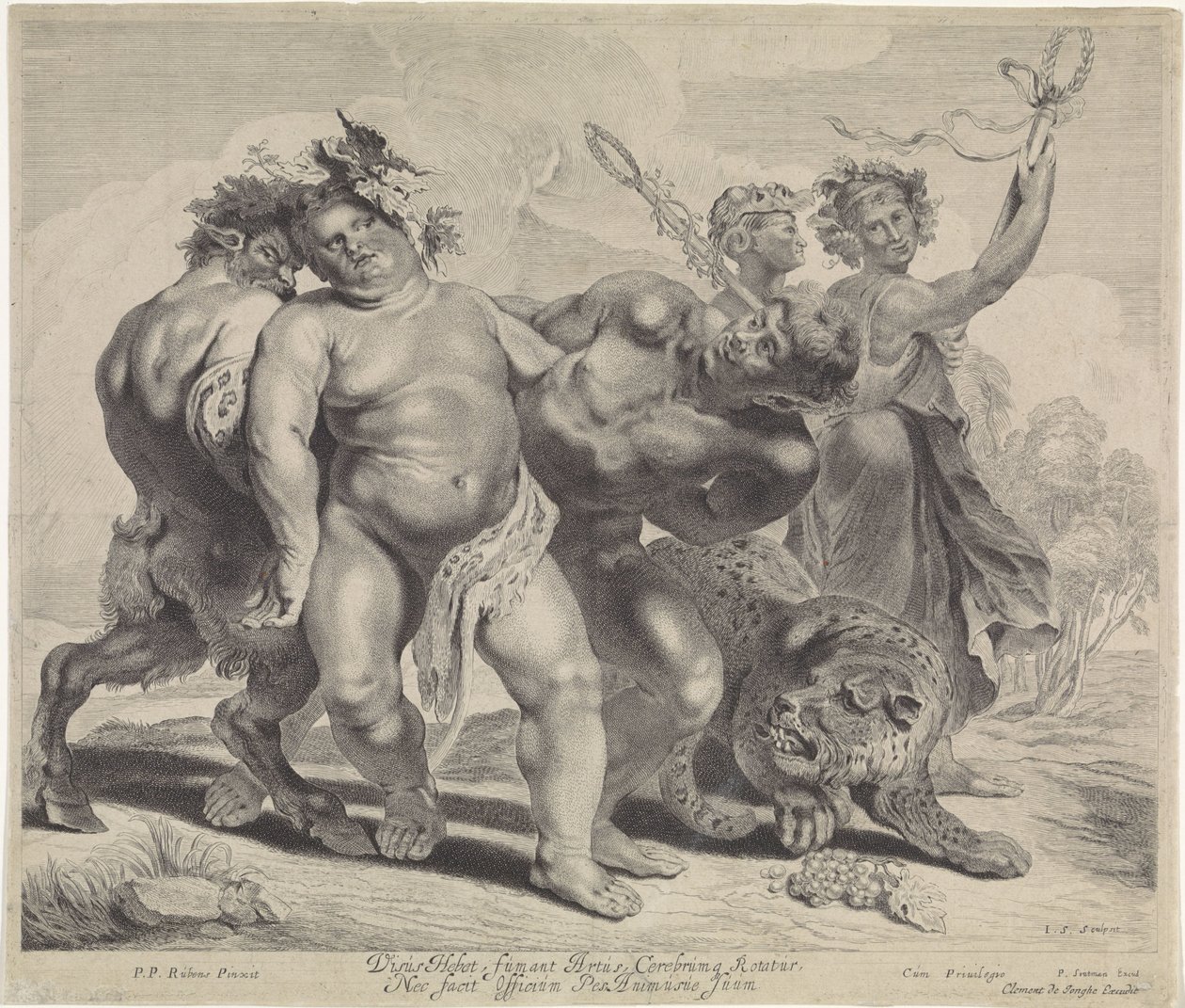 Dronkenschap van Bacchus door Jonas Suyderhoef