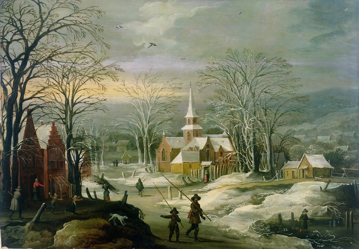 Winterlandschap door Joos or Josse de Momper