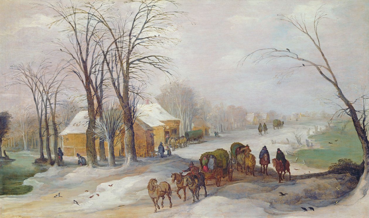 Winterlandschap door Joos or Josse de Momper