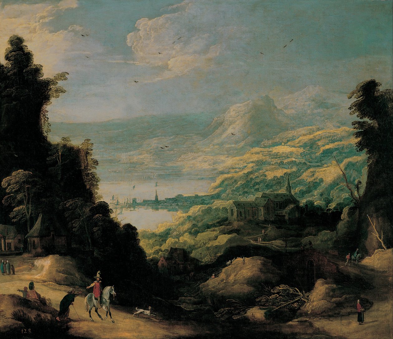 Berglandschap door Joos or Josse de Momper