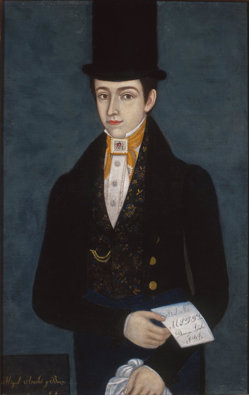 Portret van Miguel Arochi y Baeza door José María Estrada
