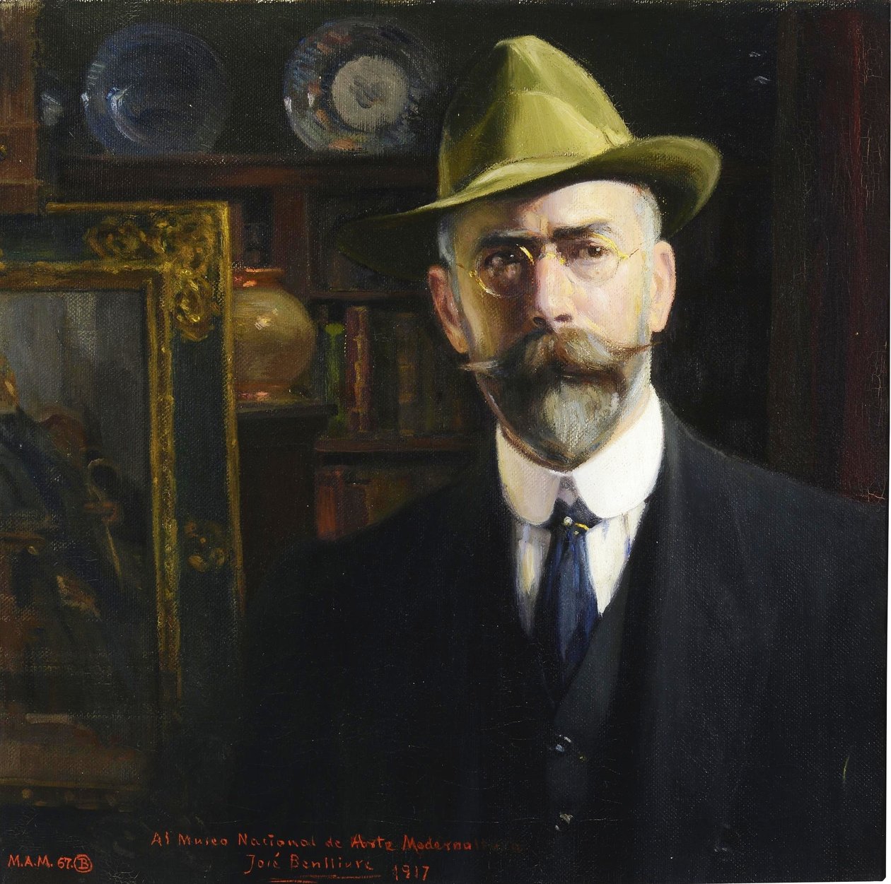 Spaans:  Autorretrato Zelfportret door Jose Benlliure y Gil