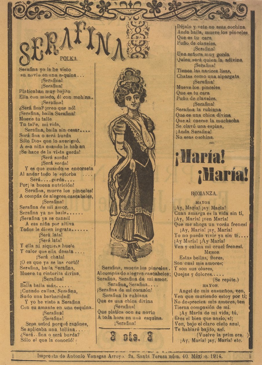 Serafina door José Guadalupe Posada