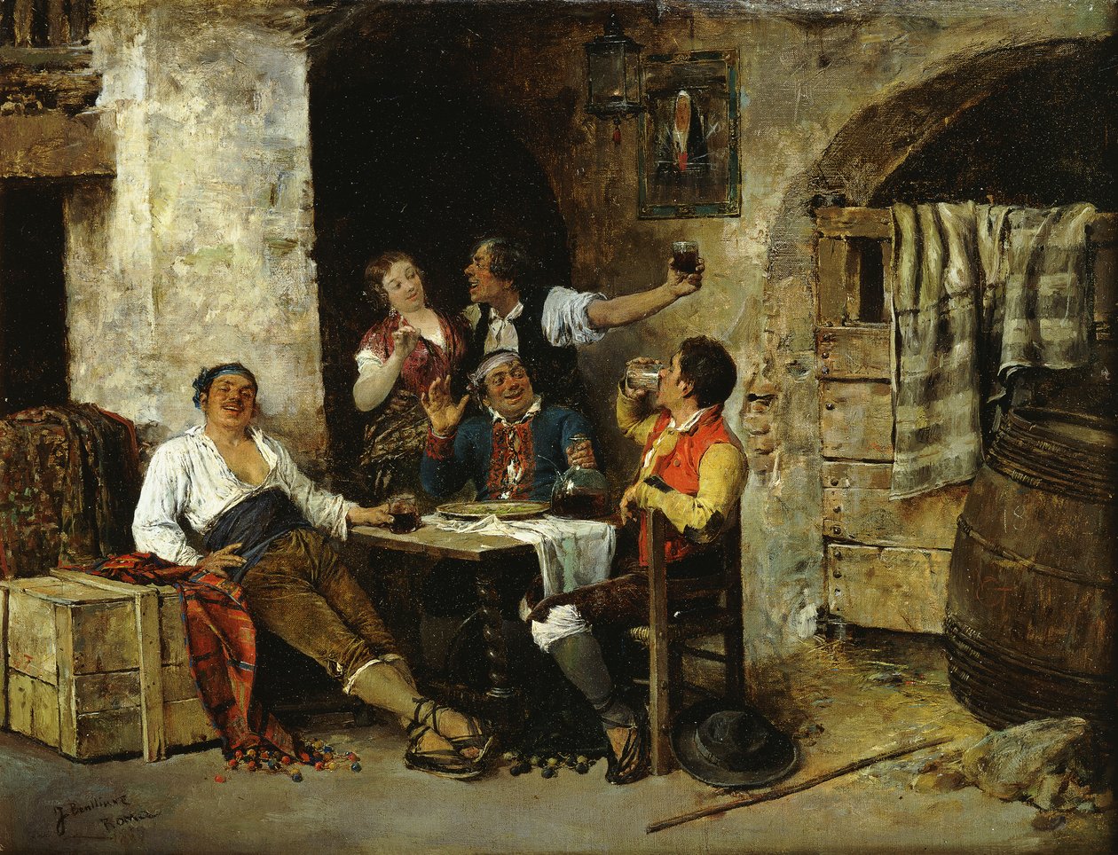 In de Herberg door Jose Benlliure y Gil