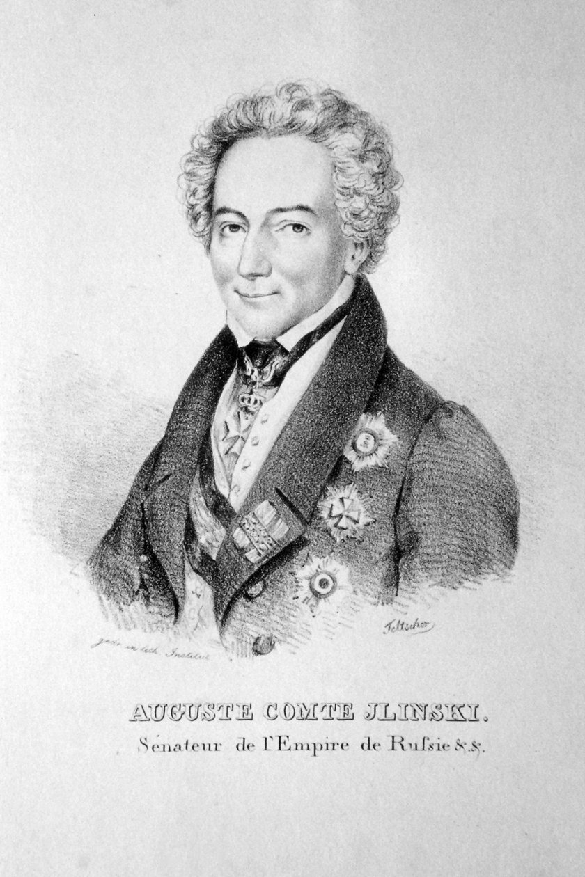 Josf August Ilinsky door Josef Eduard Teltscher