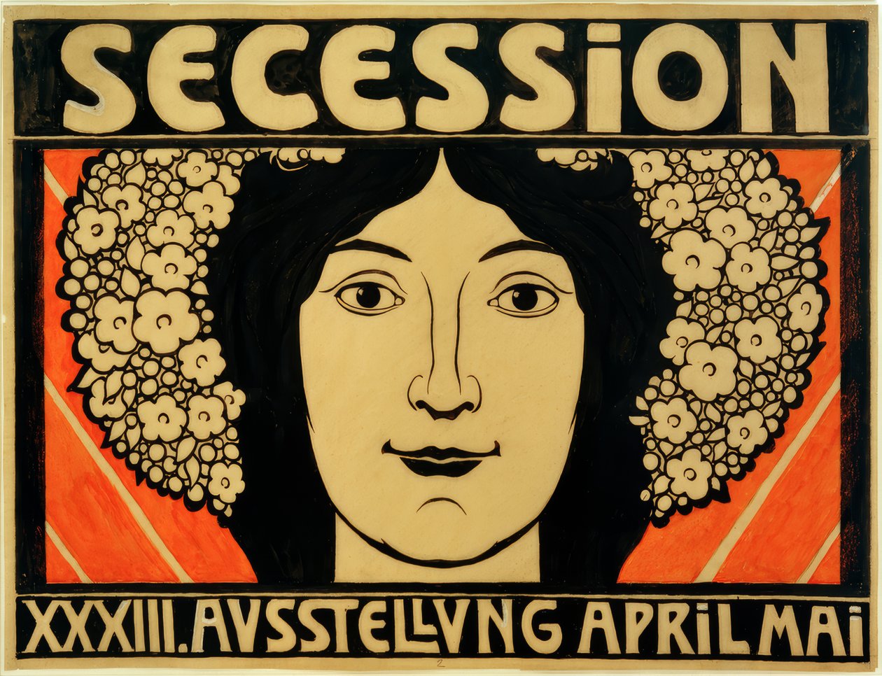 Afficheontwerp voor de XXXIII. Secessions-tentoonstelling door Josef Engelhart
