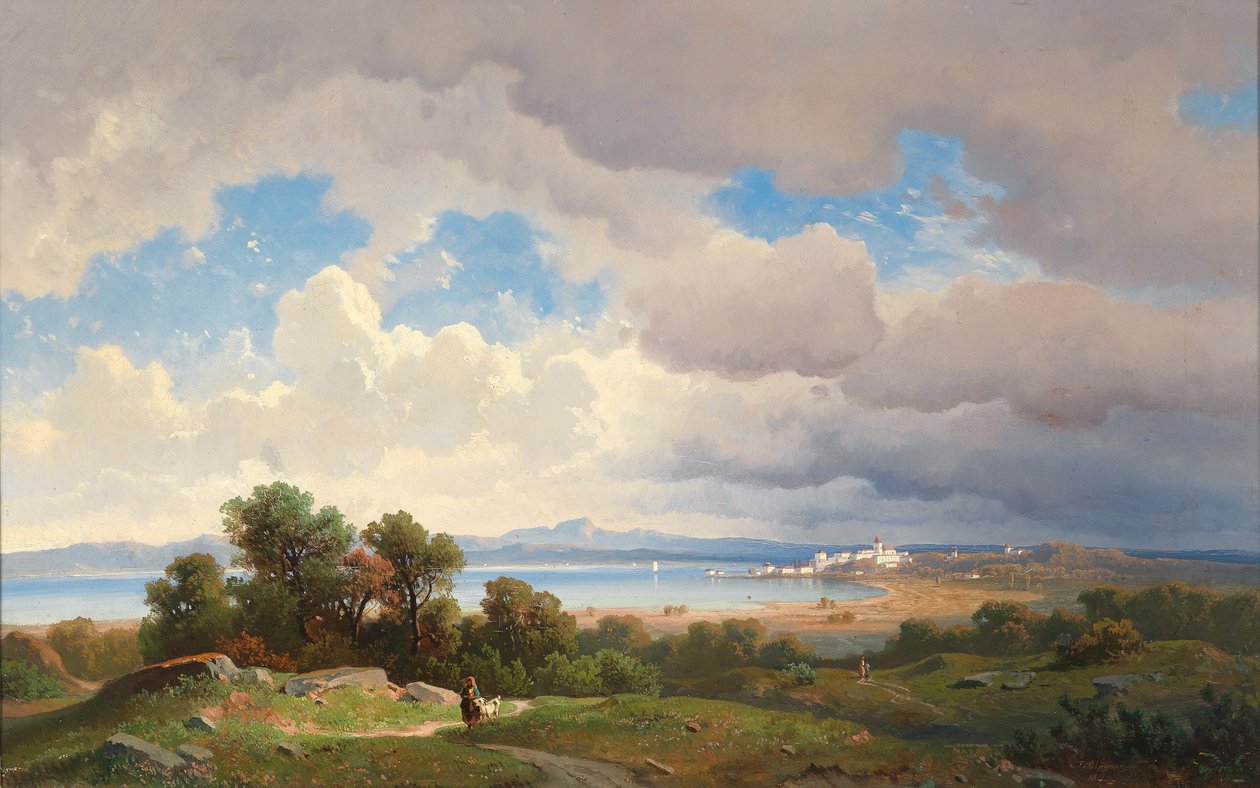 Uitzicht op de Ammersee door Josef Mayburger