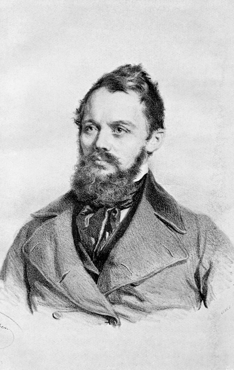Heinrich Laube door Josef (after) Kriehuber