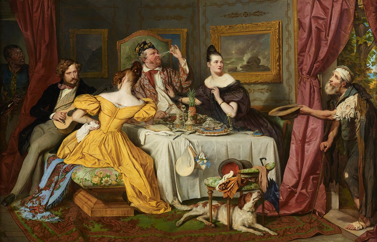 De rijke vrek door Josef Danhauser