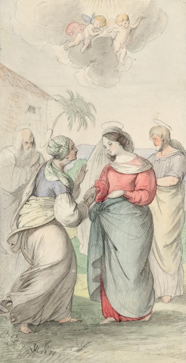 Maria-Visitatie door Josef Danhauser