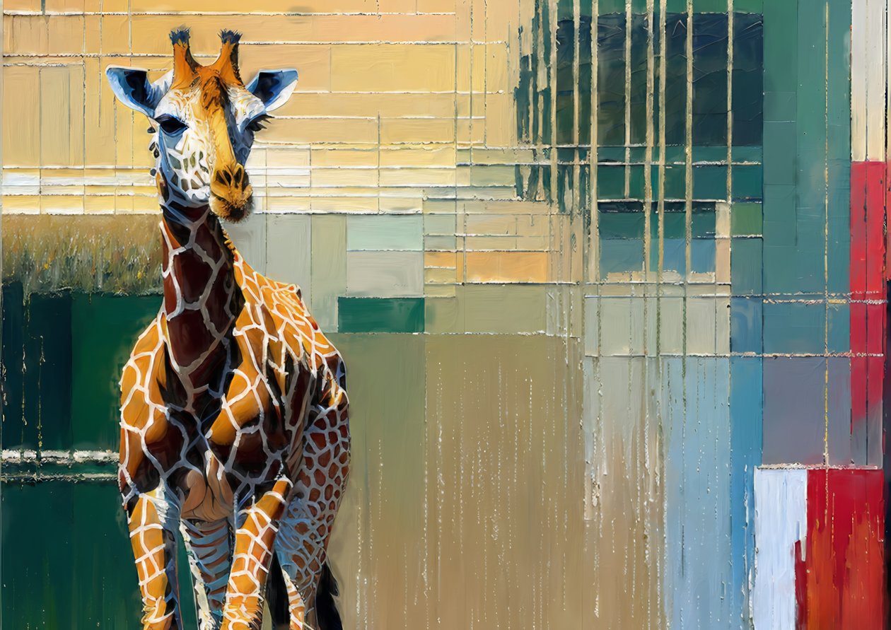 Dieren: giraffen 4 door Josef Johann Michel