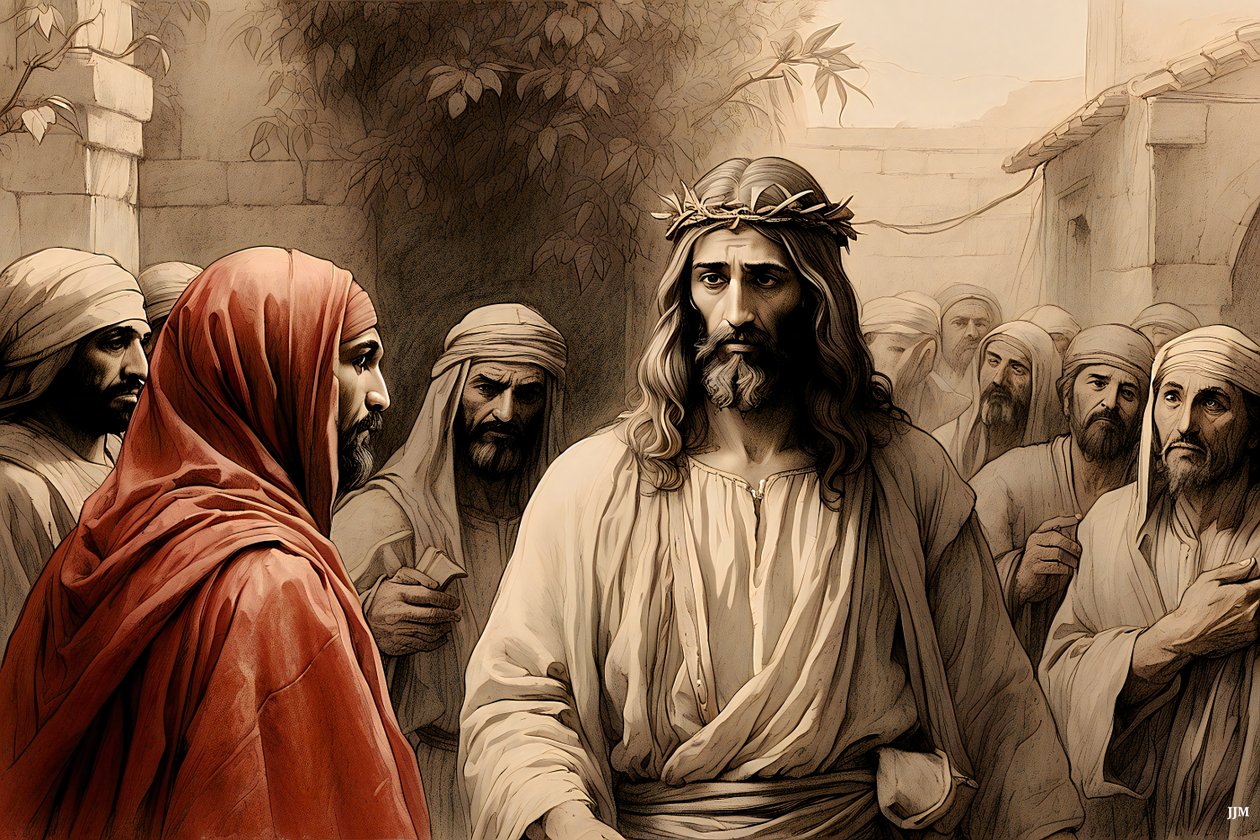 Jezus verraden door Judas door Josef Johann Michel