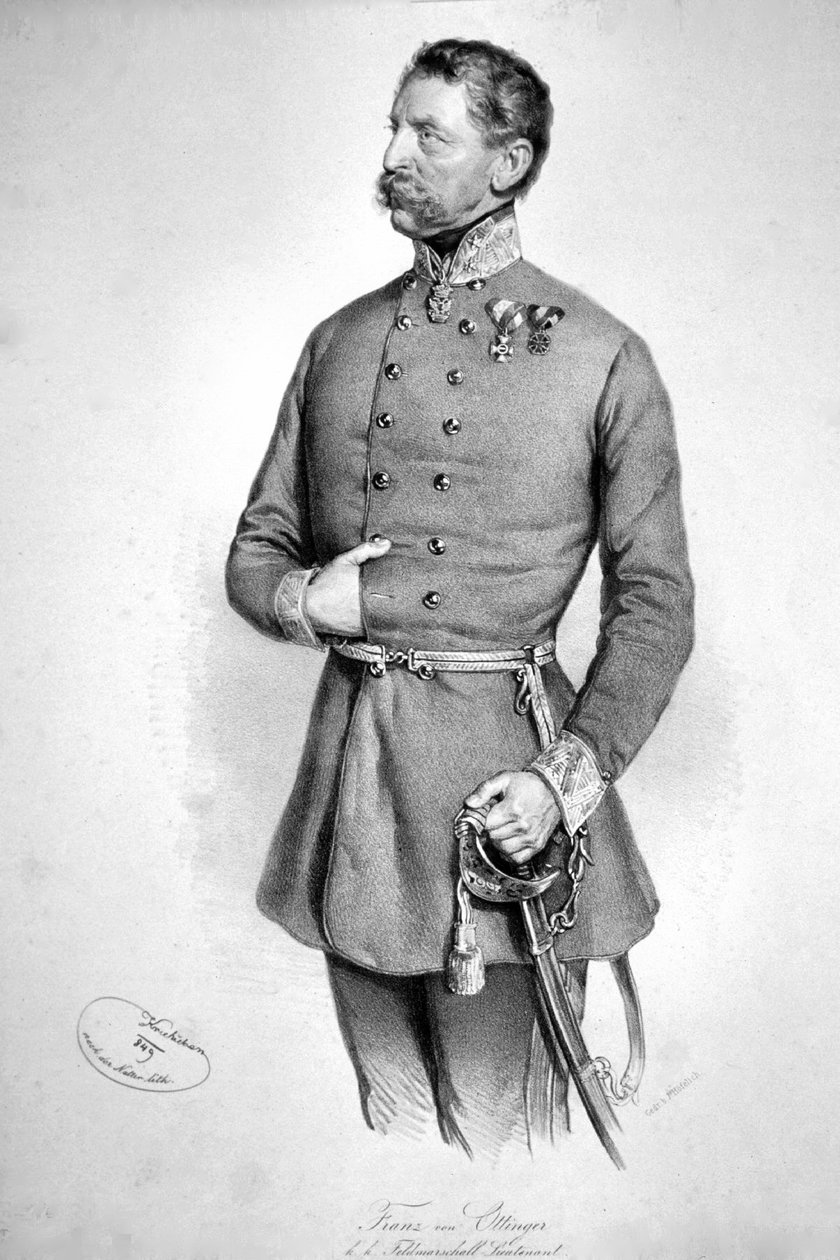 Franz Ottinger Litho door Josef Kriehuber