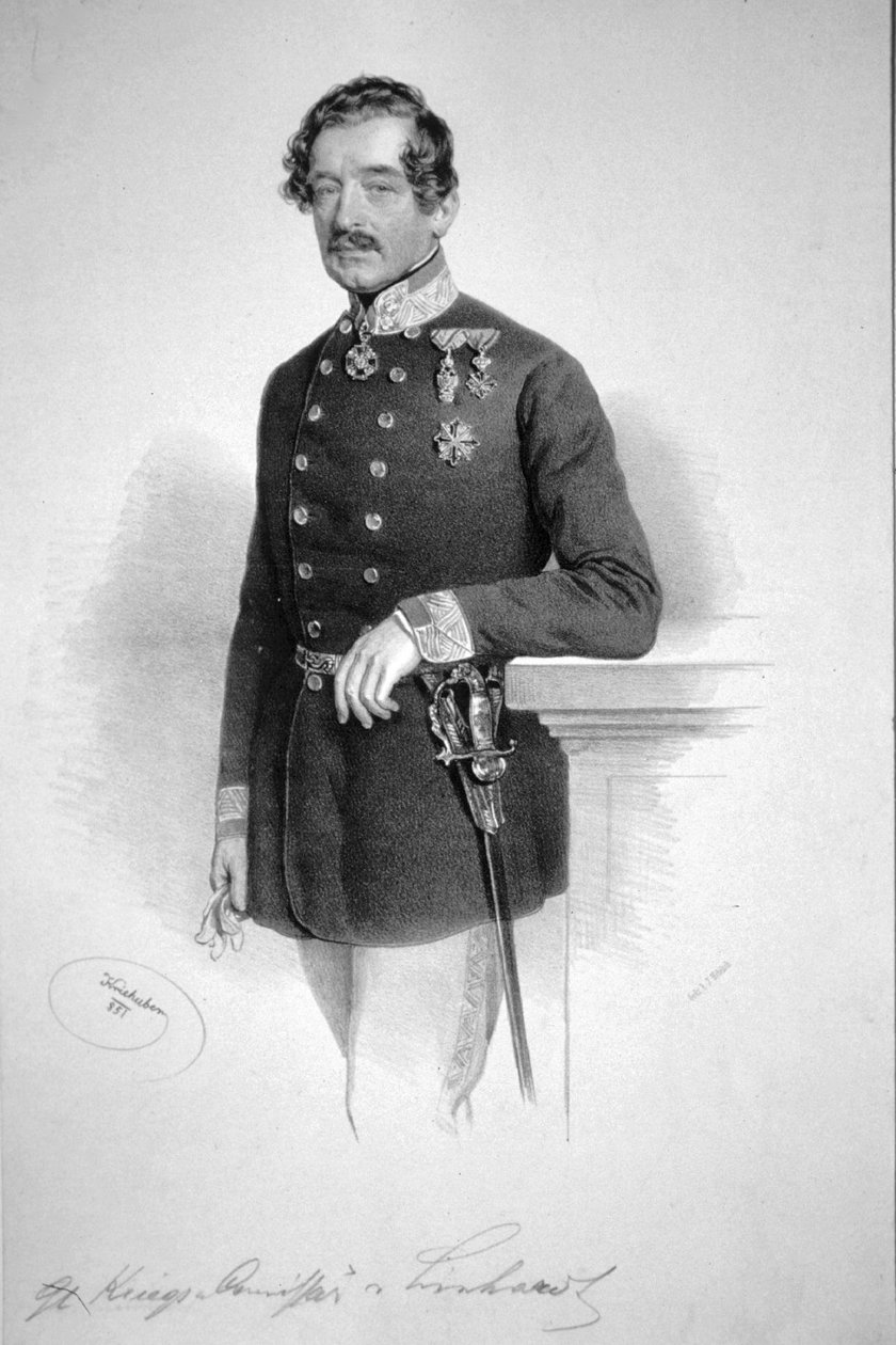 Franz von Linhardt door Josef Kriehuber