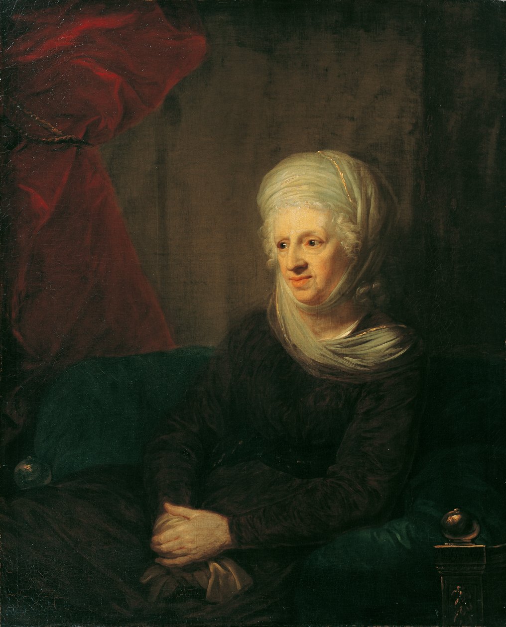 Een oude dame (Mevrouw van Weinbrenner) door Josef Mathias Grassi