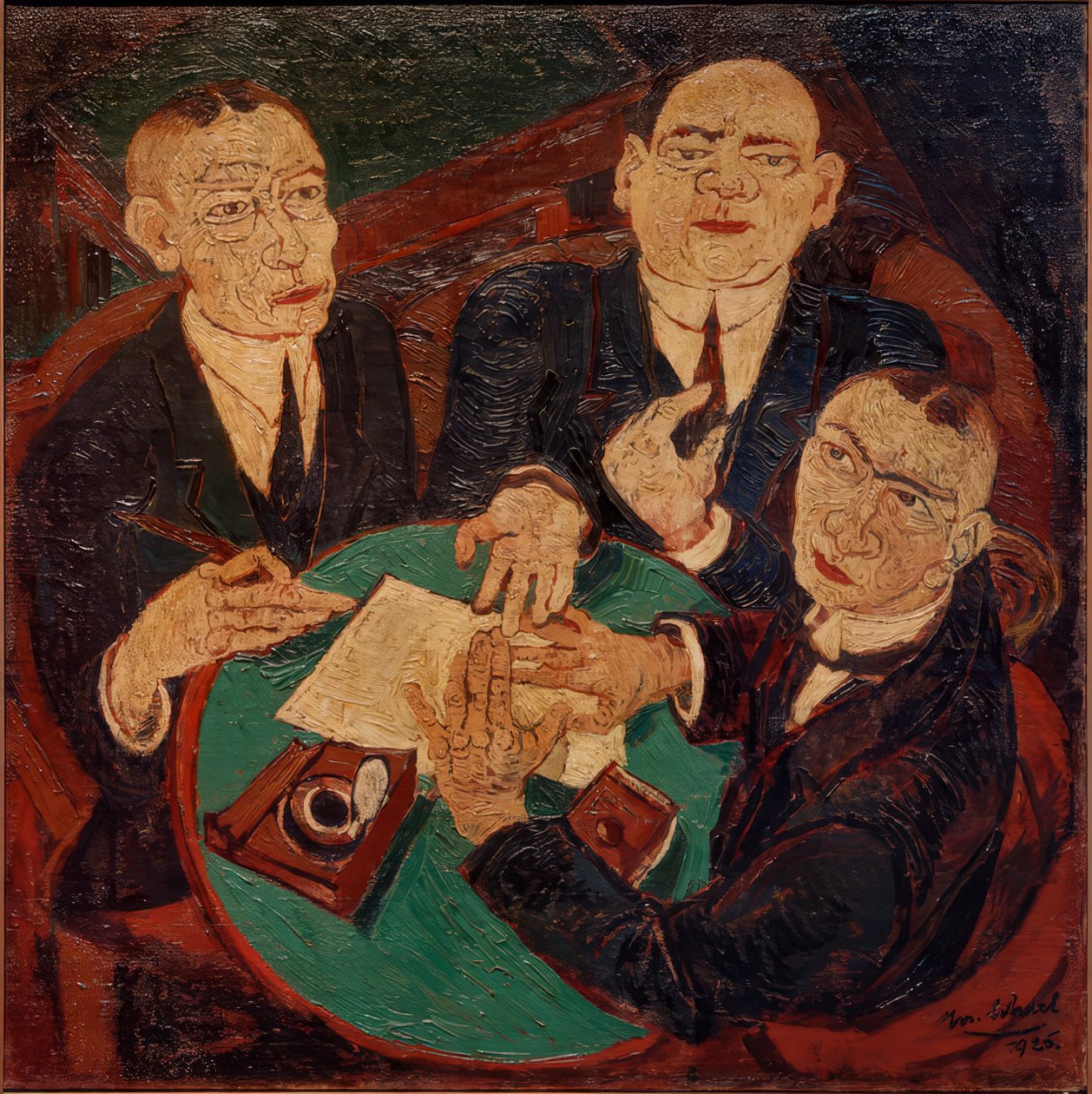Drie kooplieden door Josef Scharl