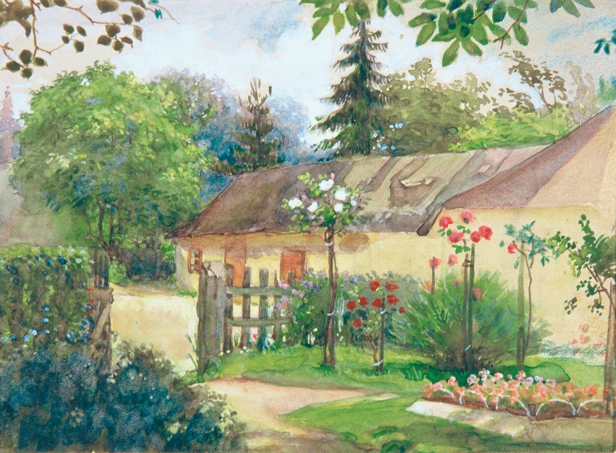 Tuinzicht door Josef Wawra