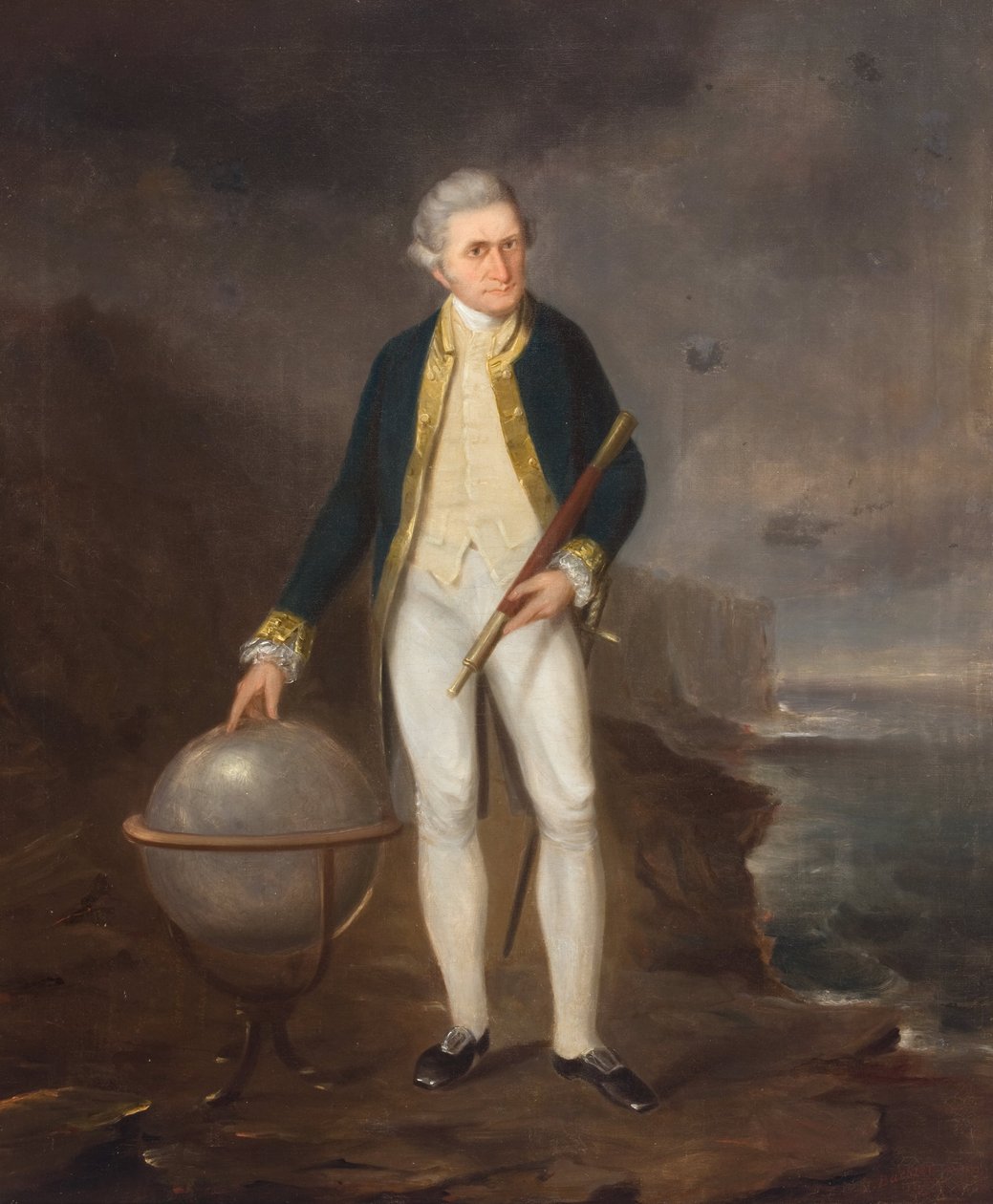 Kapitein Cook aan de Kust van Nieuw-Zuid-Wales door Joseph Backler