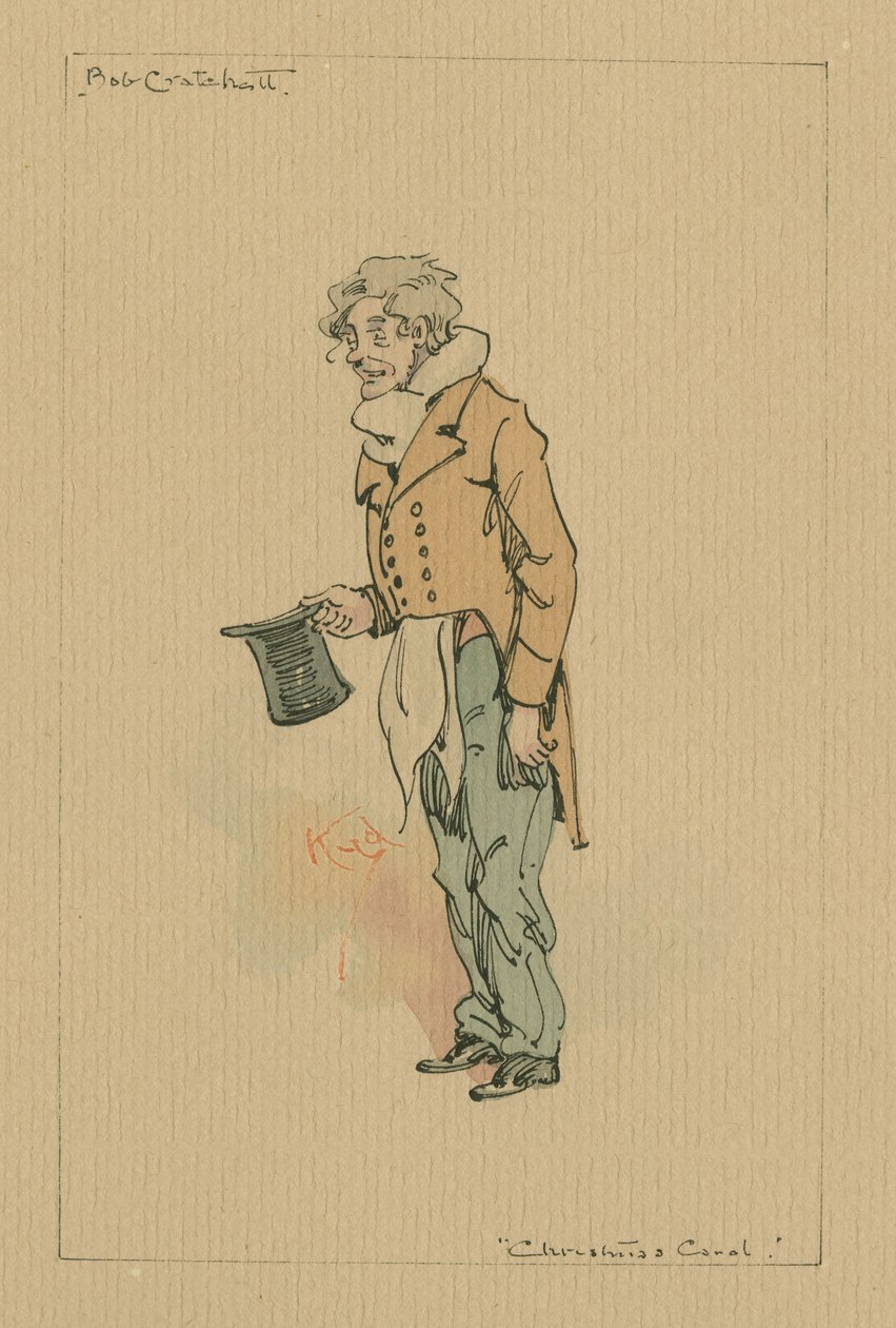 Bob Cratchit - Een Kerstlied, ca.1920s door Joseph Clayton Clarke
