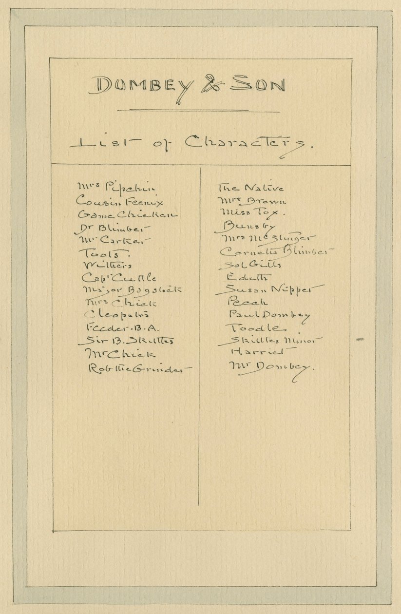 Lijst van Personages, c.1920s door Joseph Clayton Clarke