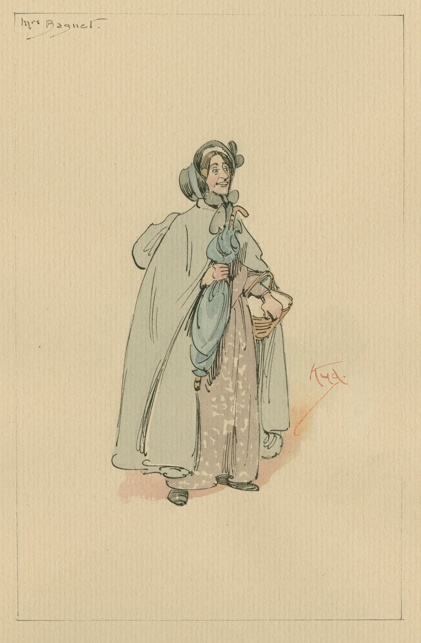 Mevrouw Bagnet, c.1920s door Joseph Clayton Clarke